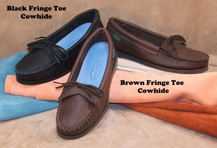 Cowhide moccasins clearance